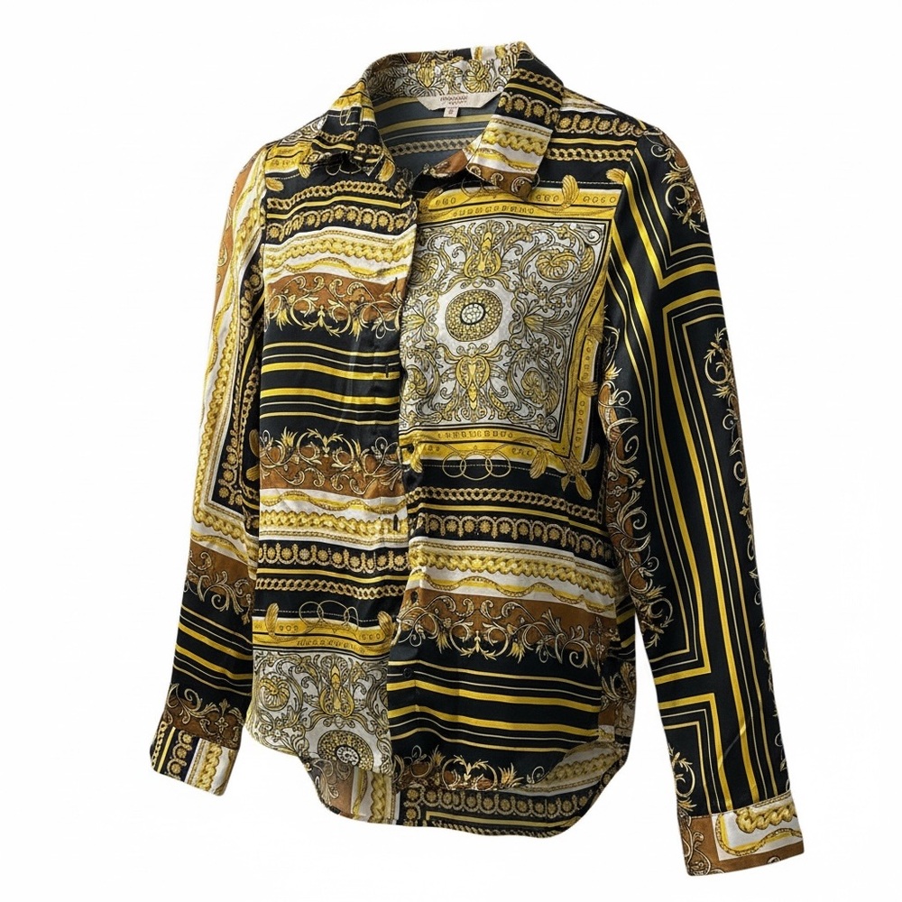 Baroque Print Long Sleeve Shirt